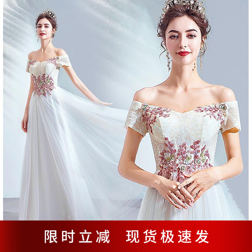 (Clearance and leaks at a loss) Art examination performance banquet annual meeting stage performance host wedding evening dress 8176