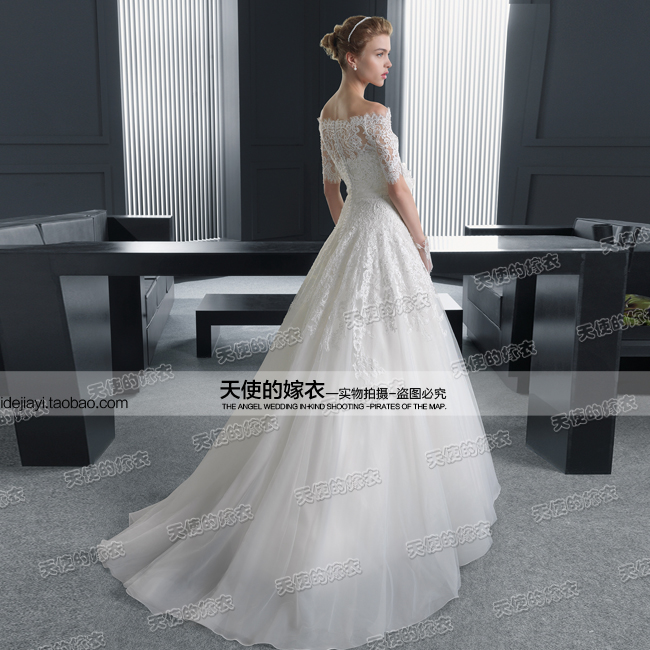 Angel S Wedding Dress Elegant One Shoulder French Lace Long