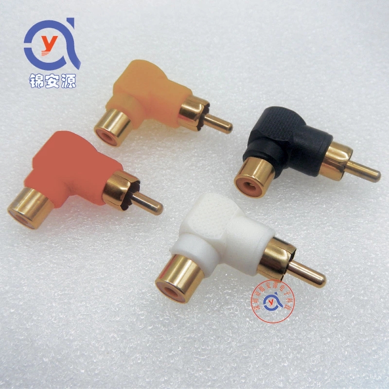 RCA Revolution RCA Motherbend Type Adapter 90 Degrees Lotus Male Conversion Head AV Right Angle Adapter