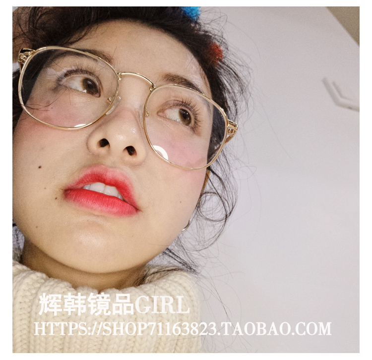 Ulzzang hộp lớn Fan Zhiiao Zhang Dazhao với khung nữ retro văn học kim loại vuông kính Hàn Quốc gọng kính cận nữ đẹp