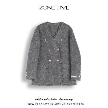 New double-sided wool coat mid-length double-sided