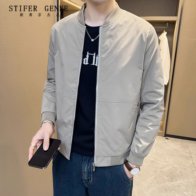 Stephen Baseball Jacket Men's Spring and Autumn 2026 New High-End Trendy Casual Stand-Collar Men's Pilot Jacket