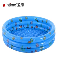 100 см синий + ногой насос + цветные шарики 4