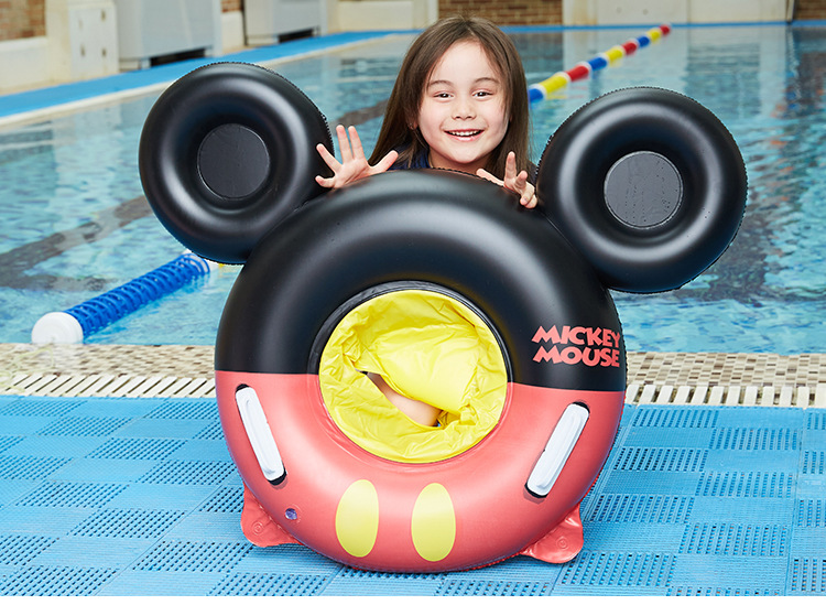INS trẻ em hoạt hình nơ hồng Minnie bé bơi vòng lẻ quần lẻ vòng tay cầm vòng cứu sinh - Cao su nổi mua phao bơi cho bé