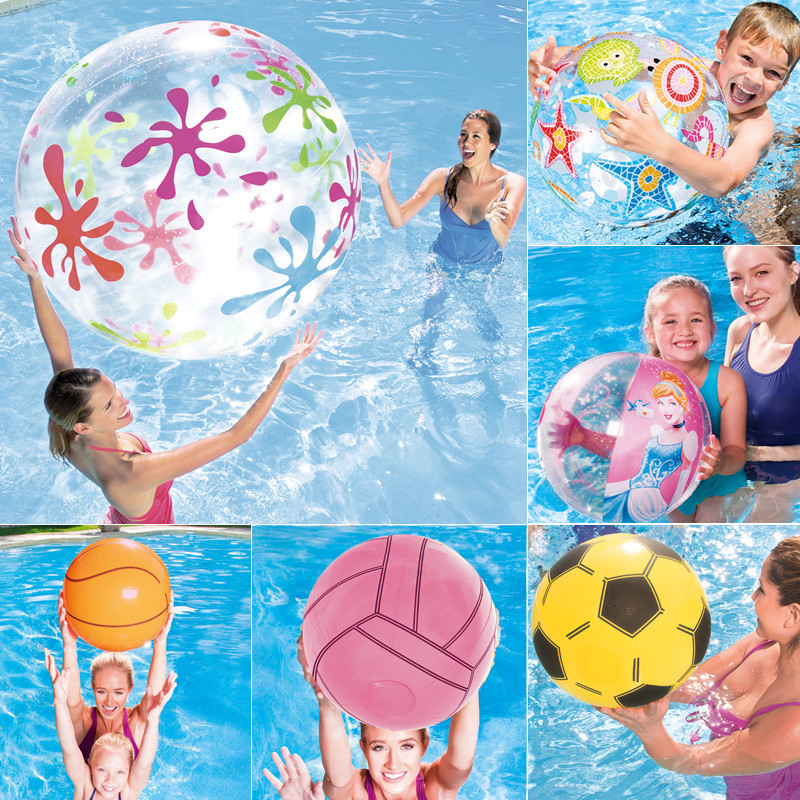 Toy inflatable ball Beach ball Children's early education swimming water ball plastic ball Water children play water color ocean ball