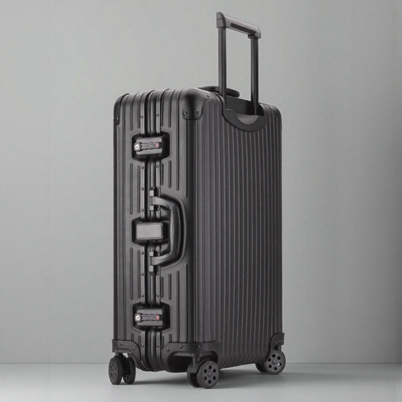 All-Aluminum Magnesium Alloy Suitcase, Thickened, Sturdy and Durable, Large Capacity Trolley Case, Travel Password Box, 24 for Men and Women, 28