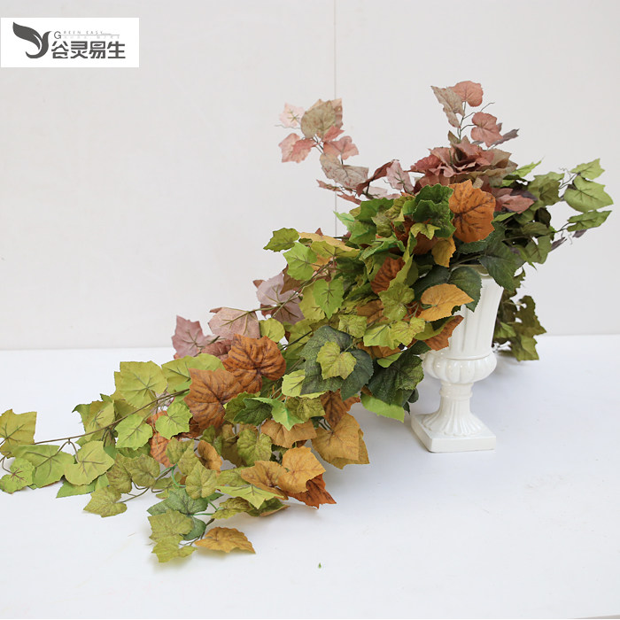 Simulation green leaf vine suspended ceiling water pipe Heating pipe Air conditioning pipe Decorative occlusion Suspended ceiling decorative rattan