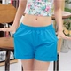 Mùa hè mới quần short màu rắn nữ Xia Xin cỡ lớn kẹo màu cotton rộng rãi quần short giản dị Hàn Quốc quần nóng - Quần short