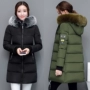 Mùa đông mới cotton nữ dài phiên bản Hàn Quốc dày lên xuống bông pad sinh viên dễ thương áo khoác bông mẫu áo phao nữ đẹp 2020