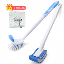 Sen double-sided to the dead corner toilet brush with base bathroom toilet brush plastic bristles toilet cleaning brush
