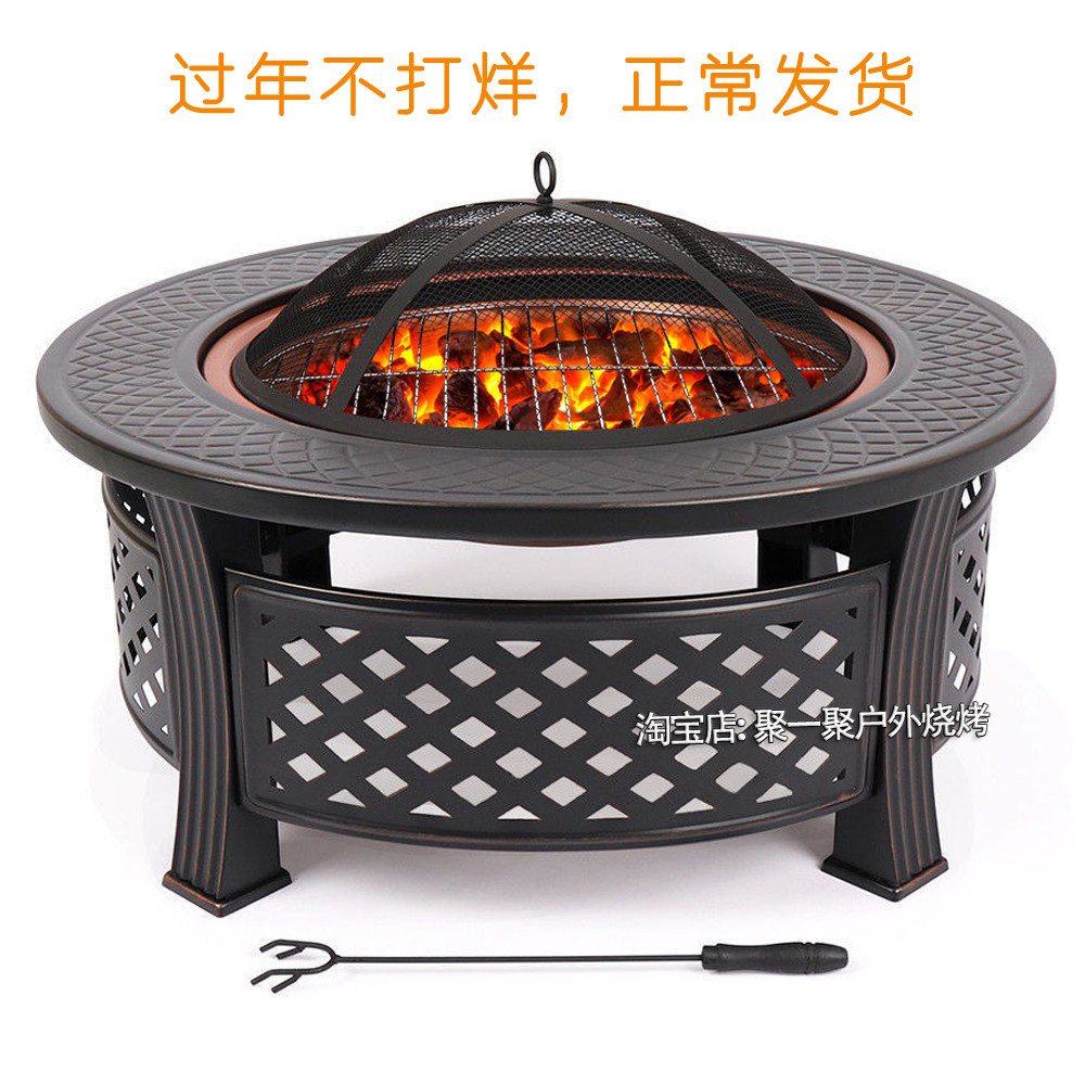 Outdoor grill charcoal heating brazier grill table home indoor grill wood charcoal stove courtyard grill