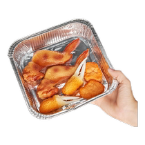 Air fryer special tin foil plate square baking tray tin foil box baking tin foil oven household aluminum foil tin foil bowl