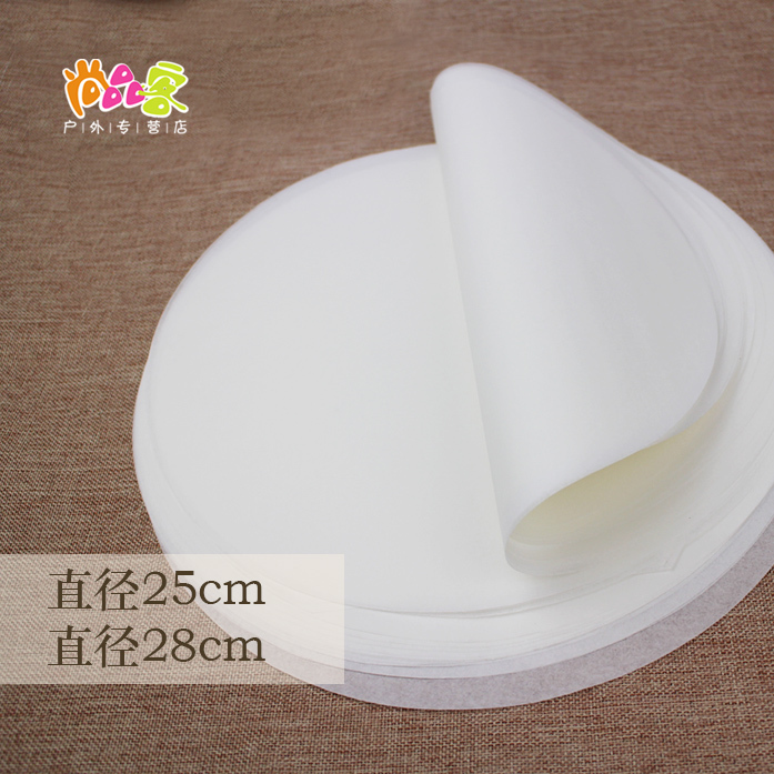Barbecue paper, oil-absorbing paper, glossy paper, kitchen baking paper, barbecue supplies, round shape, 30 sheets