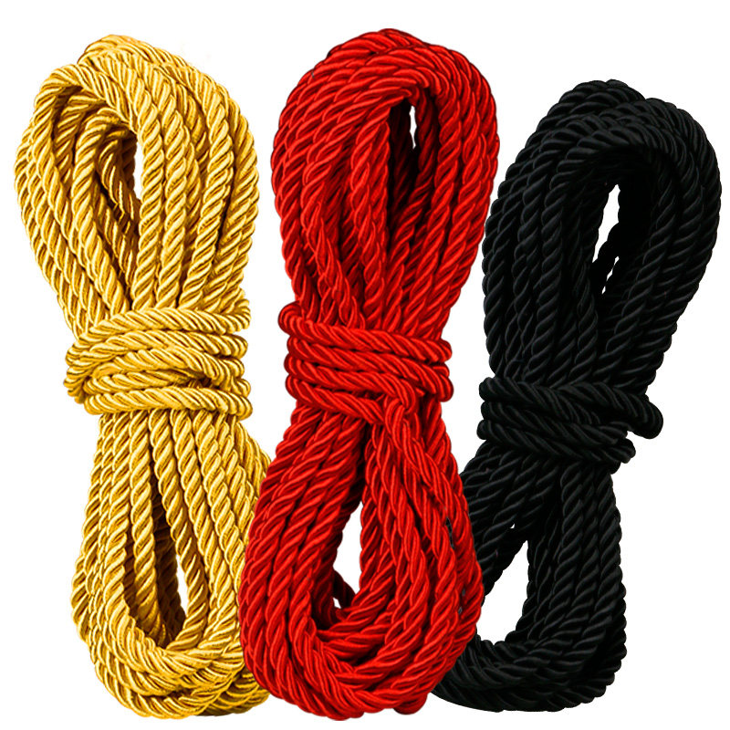 Black and red bound cotton rope tied rope alternative sex life sex fun adult supplies sex products bold and lengthened
