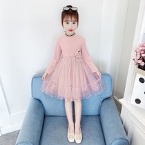 Childrens dresses spring 2020 new girls spring puffy yarn skirt little girl western style childrens clothing princess skirt