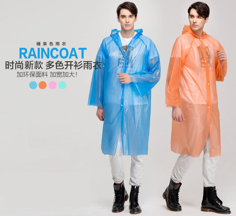 Thick disposable raincoat for travel mountaineering hiking cycling raincoat for men and women with hat children