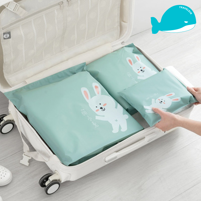 Cartoon Waterproof Pull Chain Closeout Bag Bunch Pocket Clothing Travel Cashier Bag Frosted Suit Suitcase Assorting