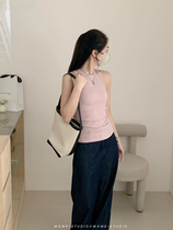 (WGWE) Unique and unique style for summer outerwear slim bottoming sleeveless vest short-sleeved T-shirt 8919
