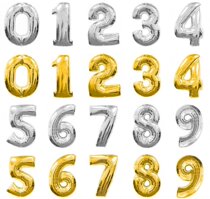 16 inch gold silver letter thick aluminum film number letter wedding room layout birthday party wedding gift balloon