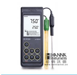 Handheld pH detector for the portable waterproof type pH tester of Hana HI9124 in Italy
