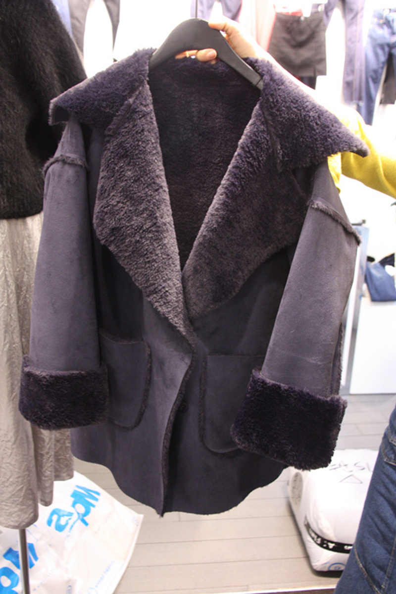 Chống mùa giải phóng mặt bằng áo len mùa đông mới của Hàn Quốc thời trang da lộn dày lamb fur coat loose ấm mẫu áo da nữ đẹp 2020