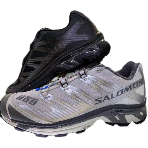 Salomon XT 4 Мужские черно -серебряные функции белых спортивных кроссовки для отдыха на открытом воздухе.