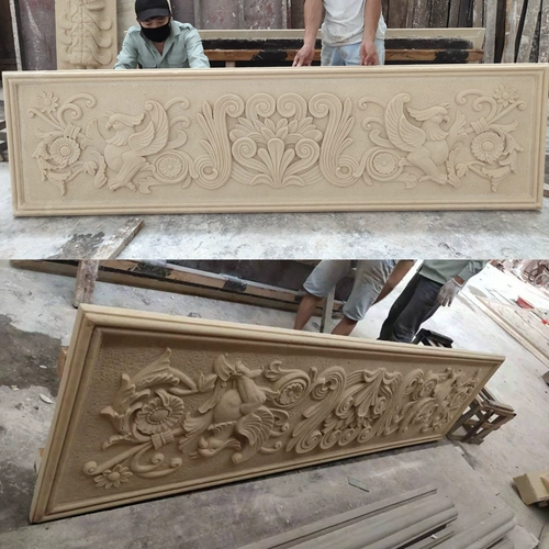 Песчаник европейский стиль зверя помощи фреской Внешняя настенная вилла KTV Community Park фон