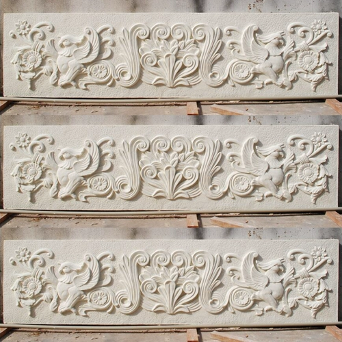 Песчаник европейский стиль зверя помощи фреской Внешняя настенная вилла KTV Community Park фон