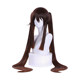 ຄວາມຫຼົງໄຫຼສາມຈຸດ Genshin Impact cos Walnut Hu Hall Master long gradient double ponytail fake hair accessories cosplay wig