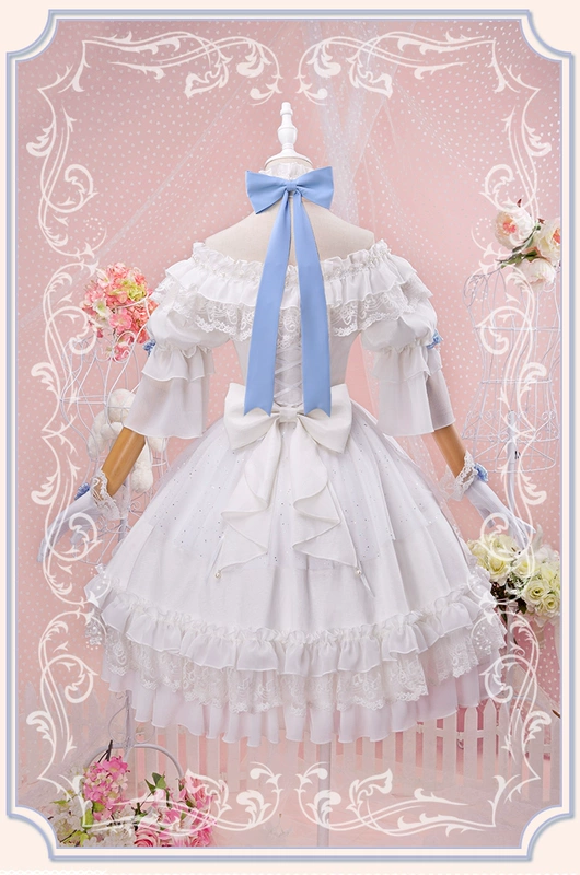 Ba điểm 妄 vs vsinger Luo Tianyi COS quần áo Rose hoa kết hôn Lolita ăn mặc Wedding cosplay đồ ngủ cosplay