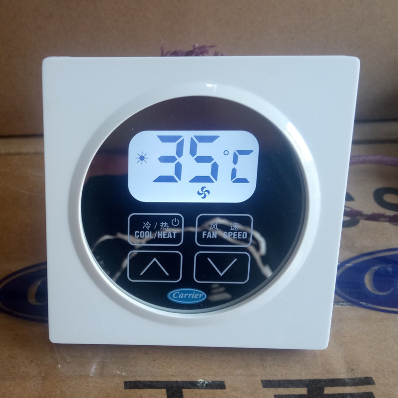 Carrier LCD thermostat touch screen control panel central air conditioning fan coil switch TMS960AS-AW