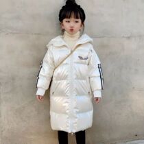 Childrens down clothes Korean version CUHK Girl Scout Dress Thickening Warm-Proof Chill Down Jacket Clothing Winter Coat can be pro-child