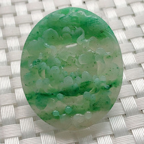 Tianjiao jade peony flowers daytime blue ice and green pendant pendant pending on brow boutique collection neck decoration