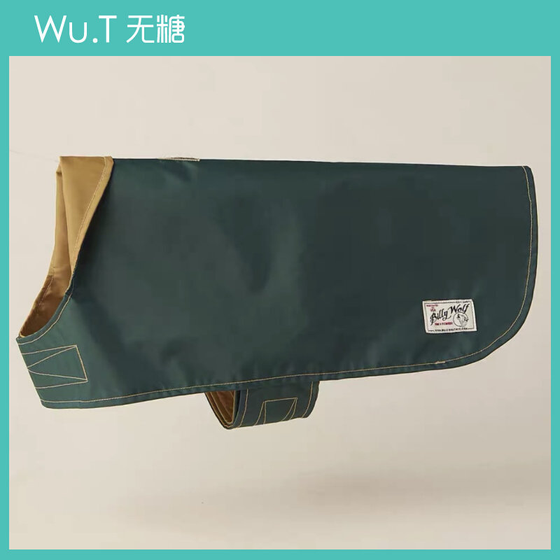 Dog raincoat American Billy Wolf two-color double-sided classic New York style imported pet waterproof coat