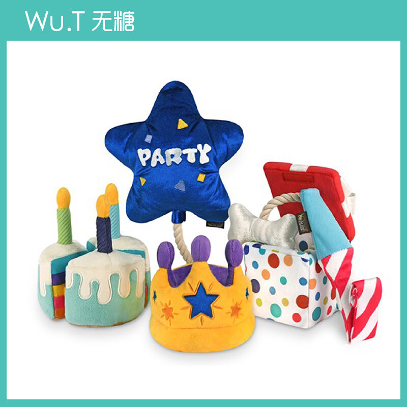 Cat and Dog Toys Imported from American Pet Play Voice Interaction Teeth Cleaning Plush Pet Doll Birthday