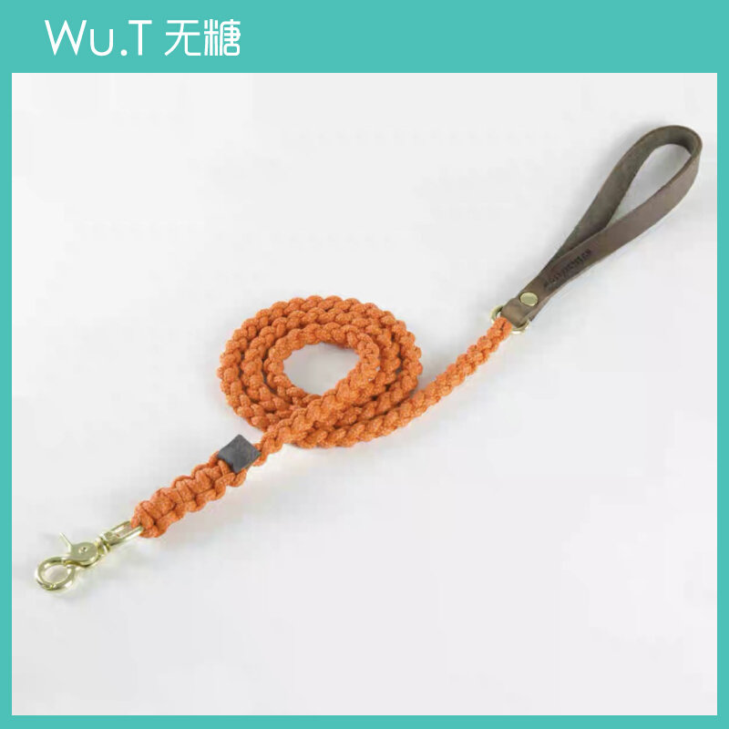 Dog leash imported from Austria Molly Stitch braided cowhide soft strong pull pet cats and dogs