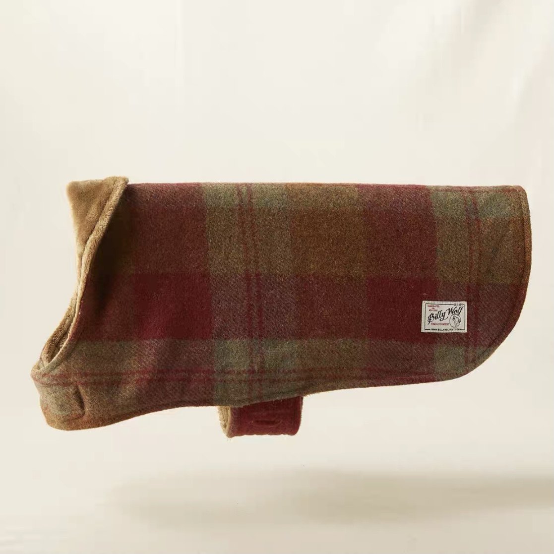 Pooch jacket US Billy Wolf imported wool in winter with velvet warm pet dog clothes-Taobao