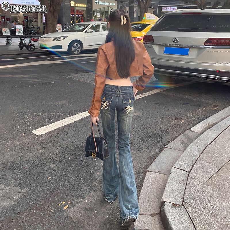 American-Style Flared Jeans for Women, 2026 New Popular Low-Waist Slim-Fit Floor-Length Loose Non-Tight Horse Hoof Pants American-Style Flared Jeans for Women, 2026 New Popular Low-Waist Slim-Fit Floor-Length Loose Non-Tight Horse Hoof Pants