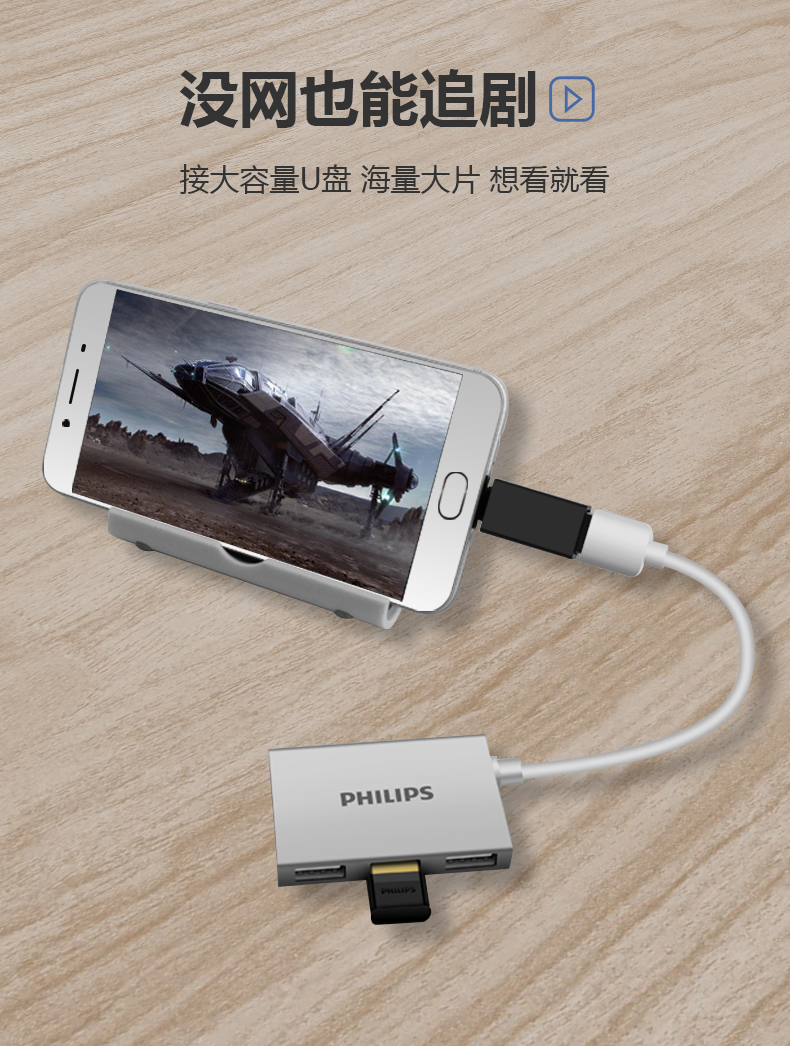 Bộ chuyển đổi bộ chia USB của Philips Bộ giao diện đa cổng loại c phổ biến Apple c cổng mở rộng usb một cho bốn trung tâm trung tâm usp giao diện mở rộng bộ chuyển đổi usb - USB Aaccessories dây micro usb
