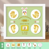 Детские отпечатки рук и ног, чернильная подушечка, фоторамка, сувенир для хранения пуповины для новорожденных для младенца, год кролика, подарок на день рождения