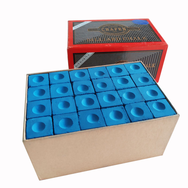 Billiard Chauk powder billiard gun powder billiard club qiao shell powder blue oily powder dry rubbing powder large box 144 pieces