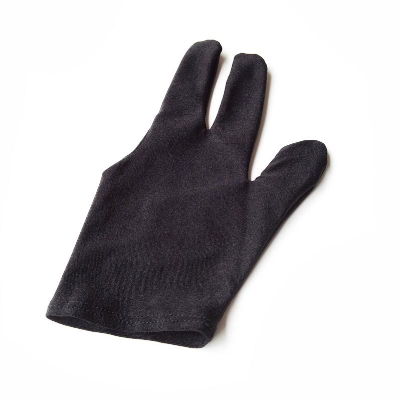 Billiard gloves three fingers sweat absorption soft durable playing left and right hand black billiard gloves billiard accessories