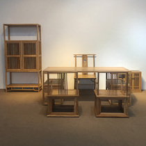 New Chinese Soliwood Desk Zen Study Desk Painting Old Elm Desk Black Walnut Calligraphy Desk