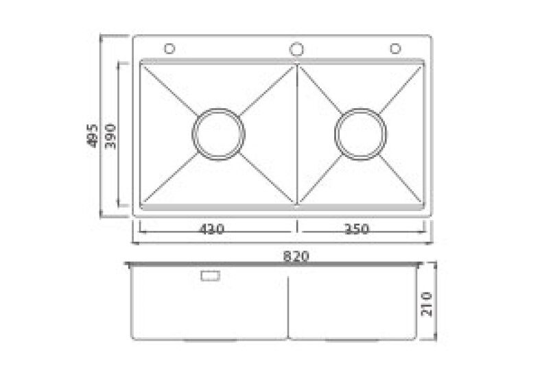 Мойка одинарная None Oulin JBS2T-OLHR82150