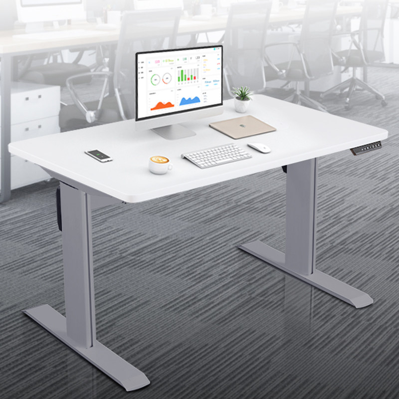 Tedshi electric lifting desk Simple modern standing desk Computer learning workbench movable lifting