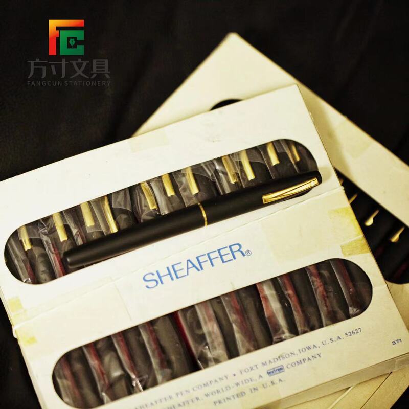 「 Square Inch Fountain Pen Can Ship in Beijing) Sheaffer Antique Imperial Frosted Black Metal Fountain Pen