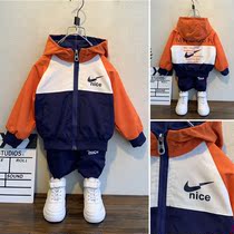 Boys spring suit 2021 New Baby handsome 3 baby 4 Spring and Autumn foreign style 4 foreign style two sets tide 5 years old