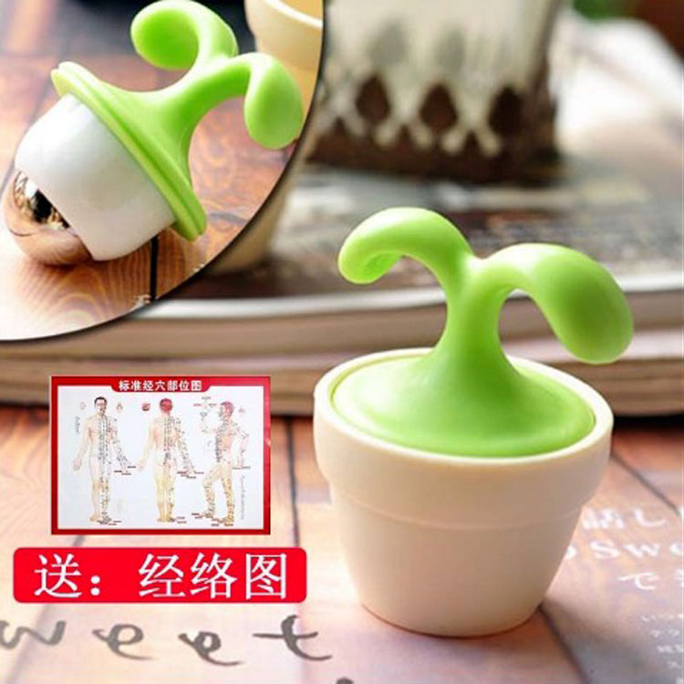 Small Tree Miao Home Manual Ball massager Cervical Spine Neck Point Acupoint Tendon Systemic Essential Oils Meridians Massage Instruments