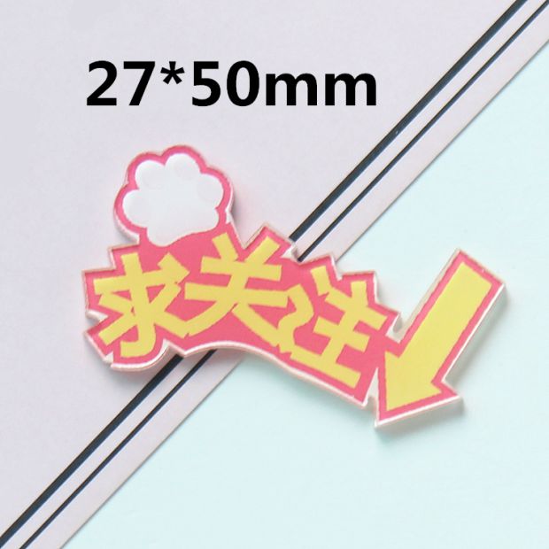 Dễ thương sinh viên acrylic viết trâm huy hiệu giới tính pin nhỏ trâm nữ túi quần áo huy hiệu phụ kiện - Trâm cài ghim cài áo PNJ