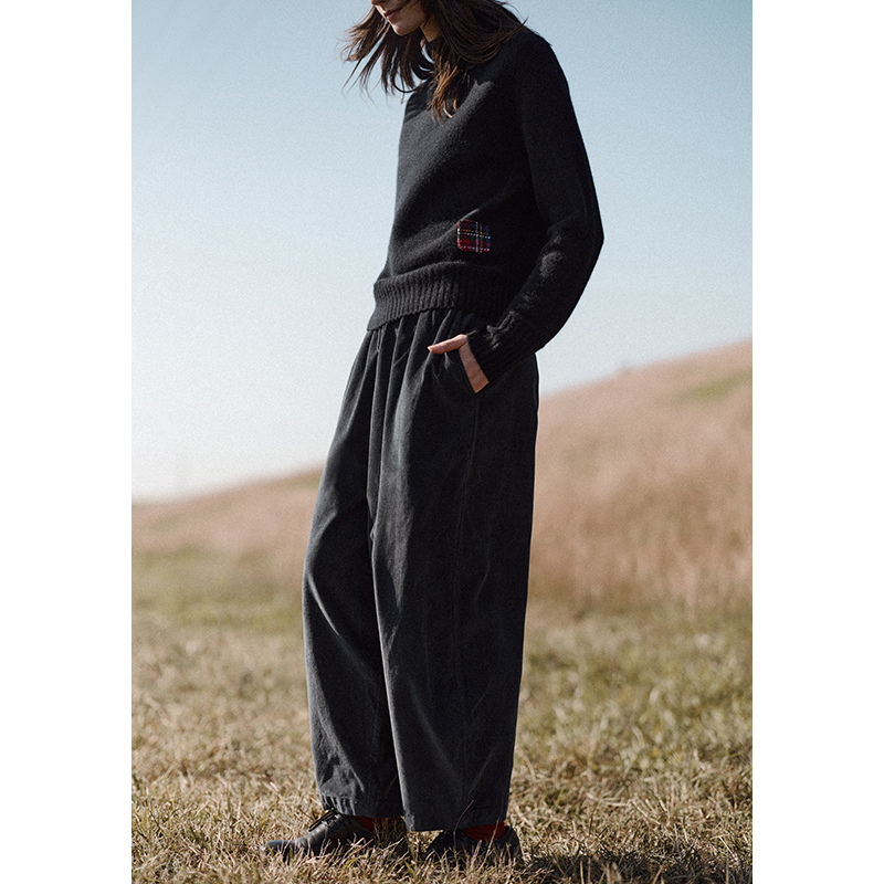 【Throw a Piece of Cloth to Make Clothes】Original Japanese Thin Corduroy Autumn and Winter Loose, Slimming, Comfortable, Casual Balloon Pants - Gray